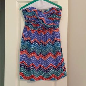 Shoshanna size 4 strapless mini dress